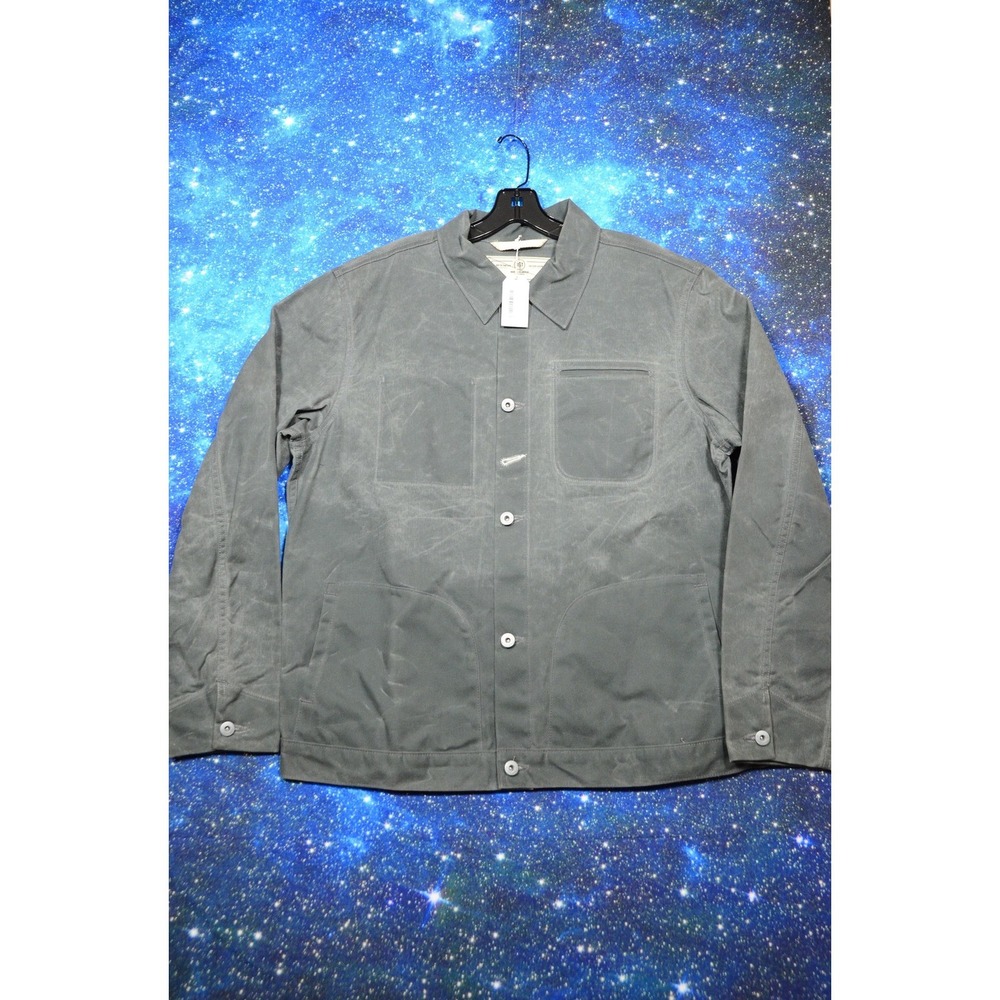 RGT Supply Jacket Mens 2XL Gray Waxed Canvas Rain Coat USA Made Water Resistant